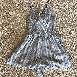 Blue and white Romper